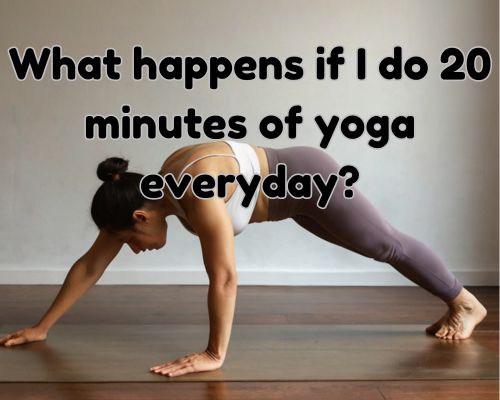 a woman doing a 20-min yoga
