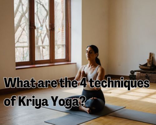 a woman doing one of the techniques of kriya yoga