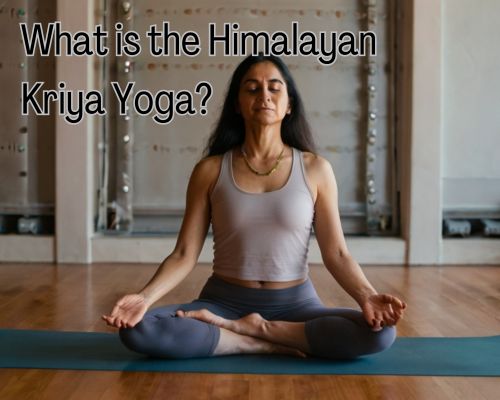 a woman in a studio doing kriya yoga