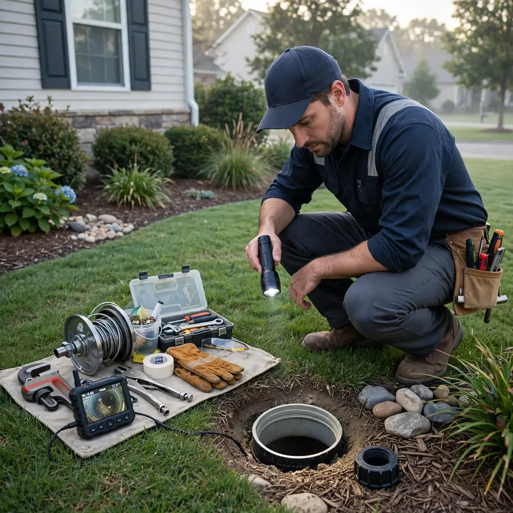 Emergency Drain Inspection Setup